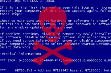 bsod blue screen of death