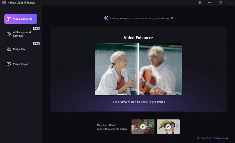 HitPaw Video Enhancer interface