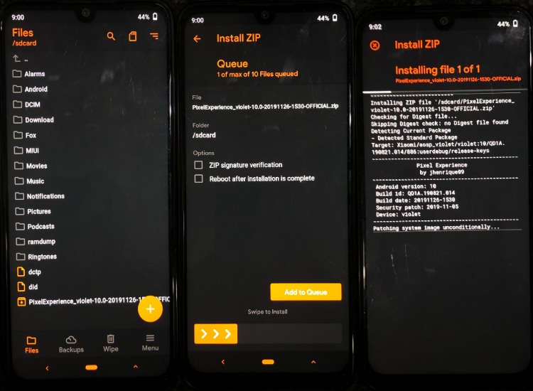 Installing custom ROM using OrangeFox