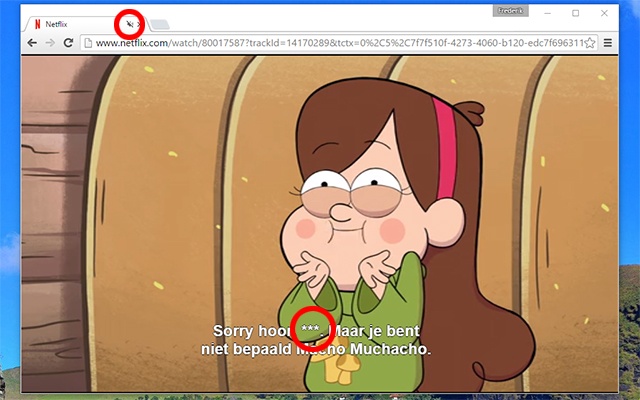 Netflix Profanity filter chrome extension