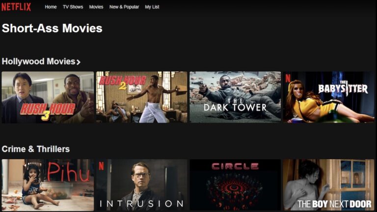 Netflix Short-ass movies tag featured image