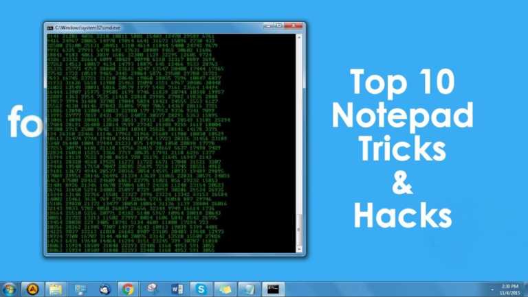 notepad tricks hacks