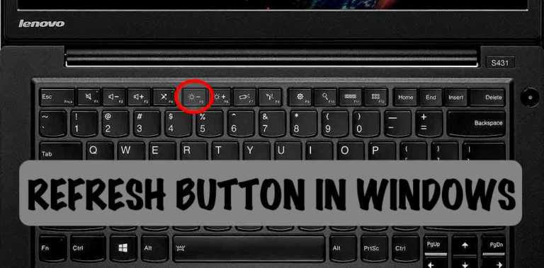 refresh button in windows