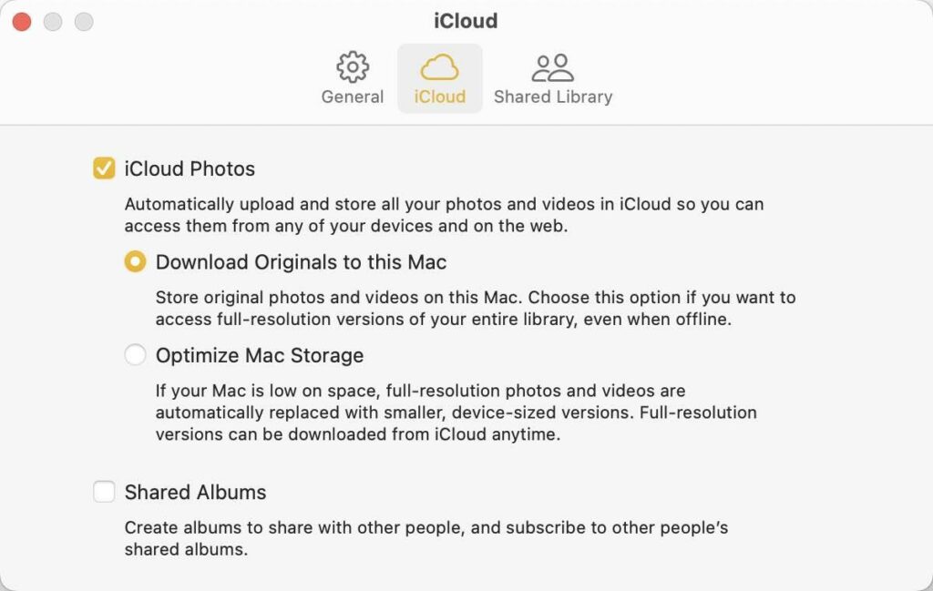 select icloud photos