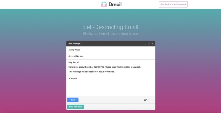 Self destruct email dmail1