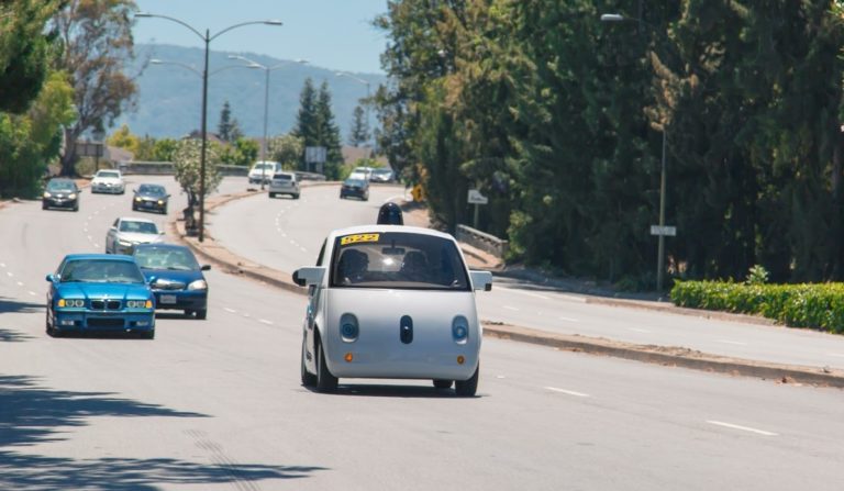 self driving car road google