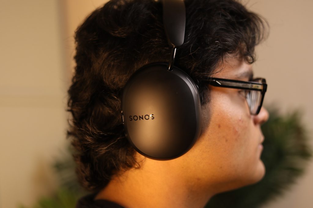 Image of a person wearing the headphones