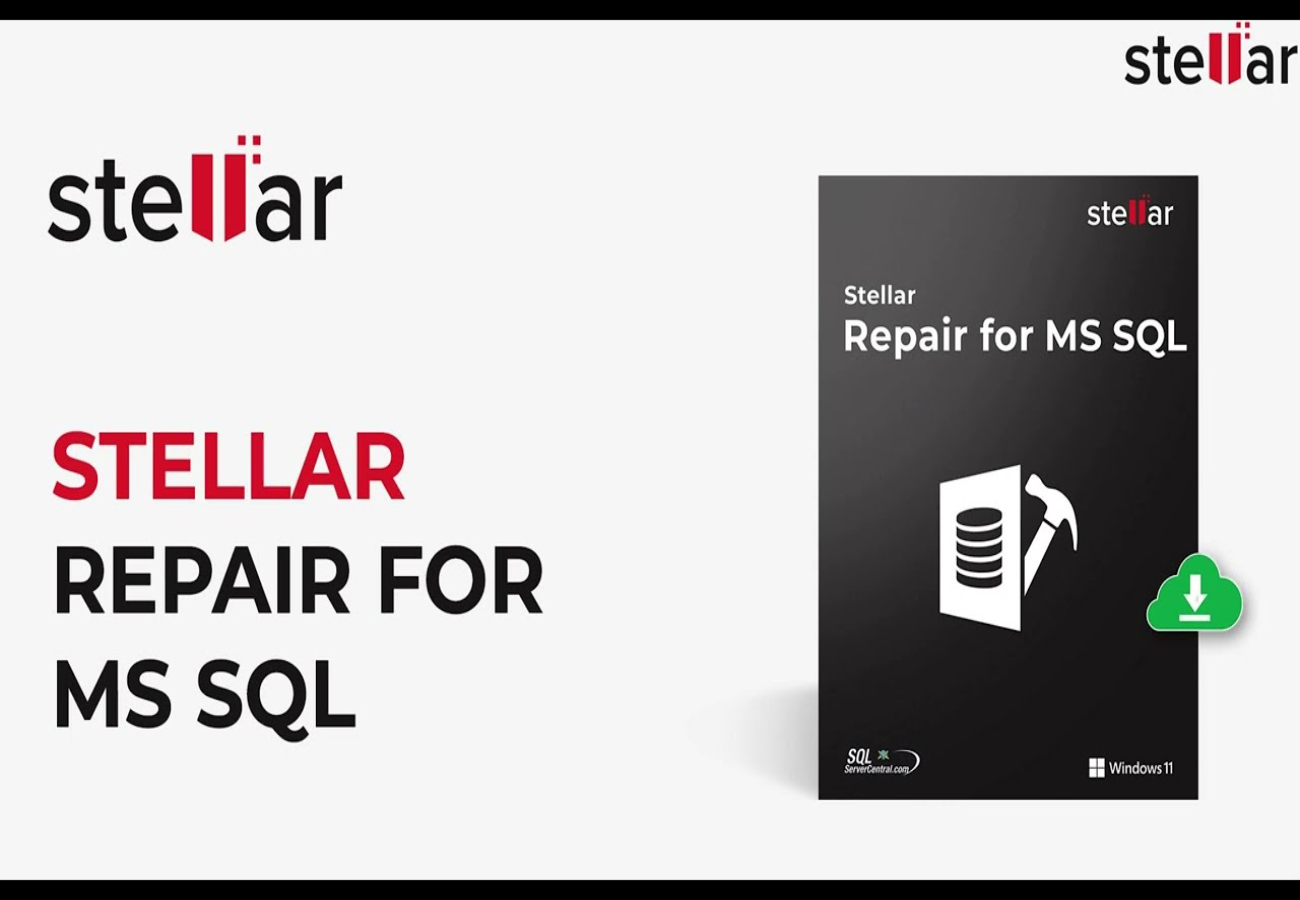 Image of the Stellar Repair for MS SQL to fix corrupt MS SQL database