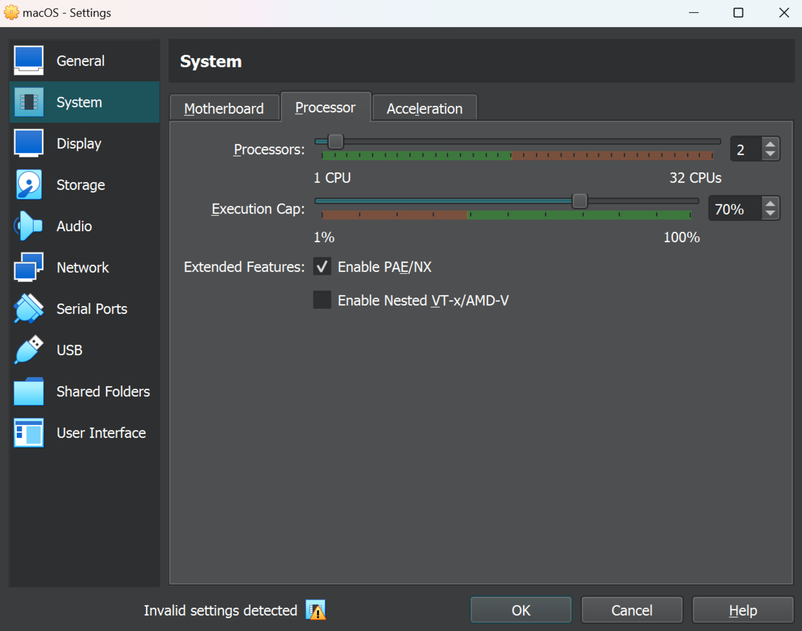 Image of the required changes in the Settings page-2