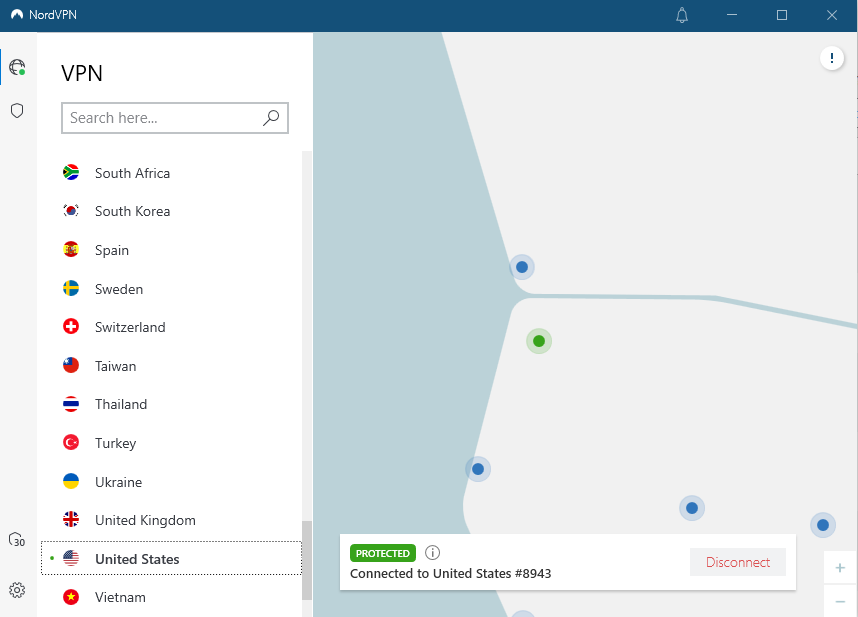 nordvpn us server